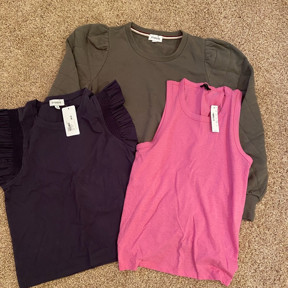 Ladies Evereve and JCrew Tops Size M NWT